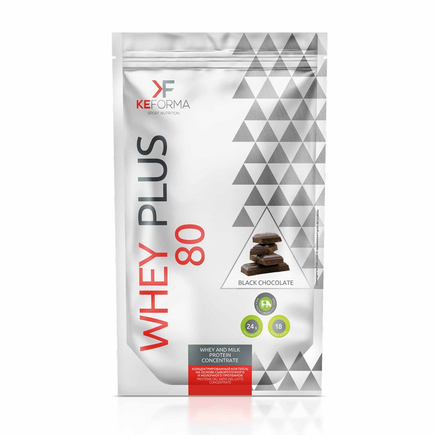 Протеиновый коктейль WHEY PLUS 80 (темный шоколад) Keforma