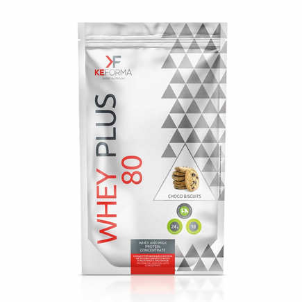 Протеиновый коктейль WHEY PLUS 80 (печенье с шоколадом) Keforma